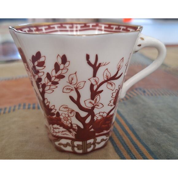 Coalport "Indian Tree Coral"- gold gilded- Demitasse tea/coffee cup-  mint! - Picture 6 of 8